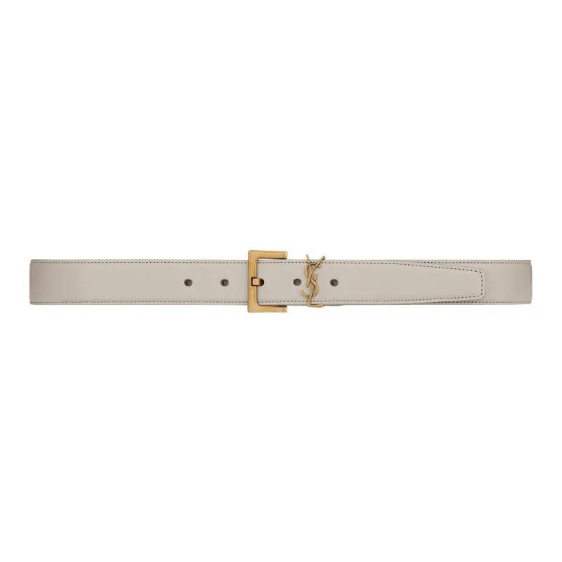 SAINT LAURENT Monogram Buckled Belt-1