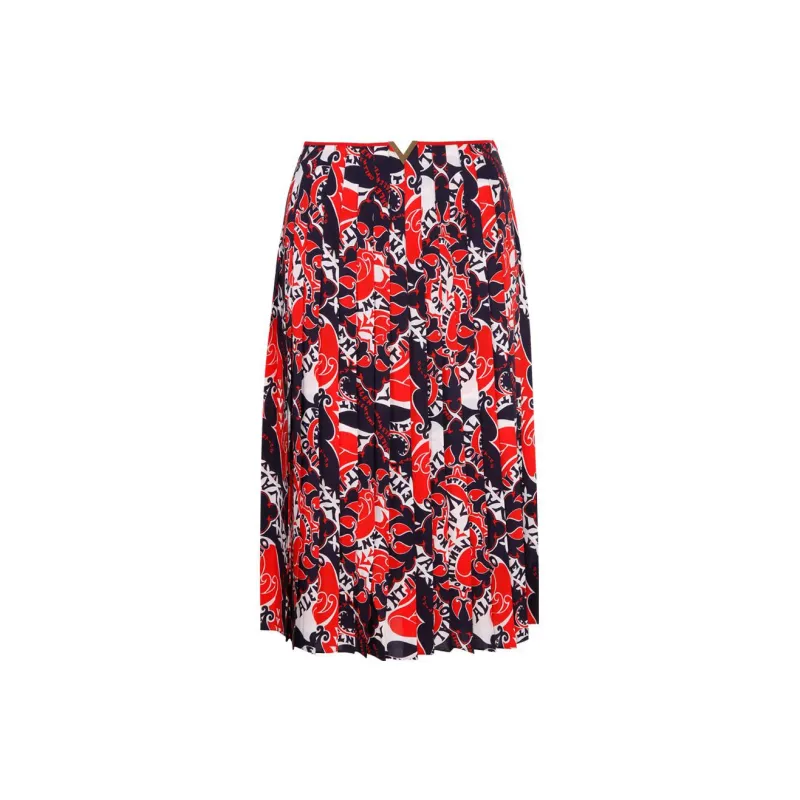 Valentino Casual Long Skirts Women's Red-1
