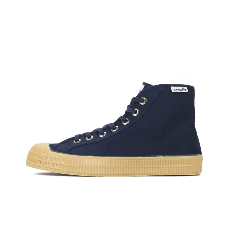 Novesta Canvas Shoes Unisex High-Top Blue-0