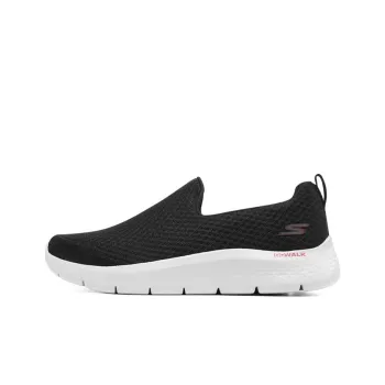 Skechers Go Walk Fle Cushioning Anti Slip And Wear Resistant Breathable Rebound Low Top Casual Shoes Men's Black Red