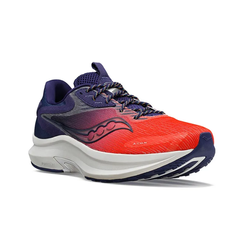 Saucony Axon 2 Cushioning Anti-Slip And Wear-Resistant Low-Top Running Shoes Men's Purple Red Blue-2