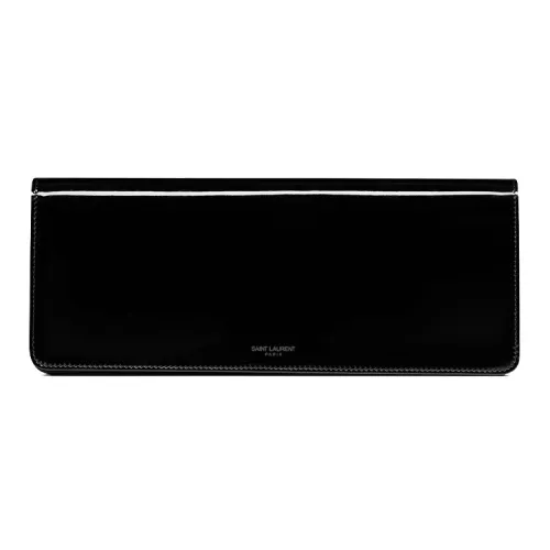 SAINT LAURENT Patent Leather Clutch Regular Men's Black