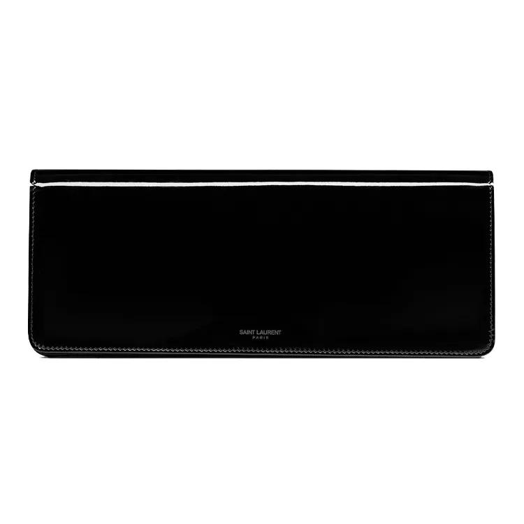 SAINT LAURENT Patent Leather Clutch Men's Black-0