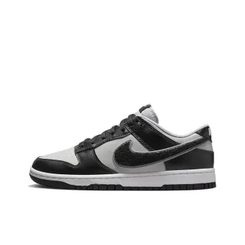 Nike Dunk Low Chenille Swoosh Black Grey