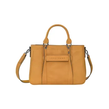 LONGCHAMP Calfskin With Sheepskin Accents Shoulder Bag Crossbody Bag Handbag Small Size Women's Light Yellow Umber