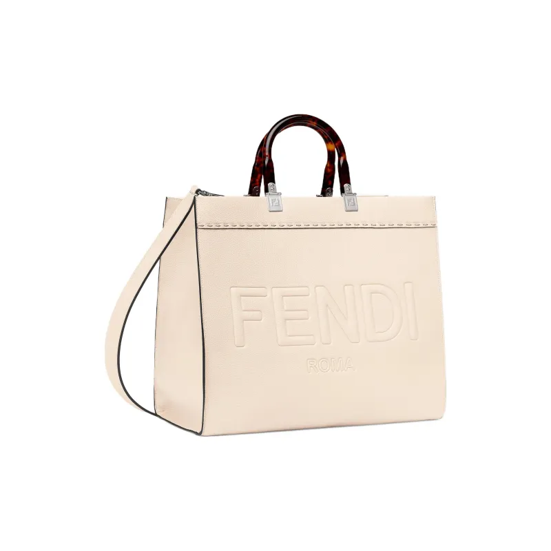 FENDI Sunshine Calfskin Tote Bag Shopping Bag Shoulder Bag Crossbody Bag Handbags Medium Size Women's Pink-1