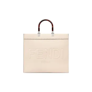 FENDI Sunshine Calfskin Tote Bag Shopping Bag Shoulder Bag Crossbody Bag Handbags Medium Size Women's Pink