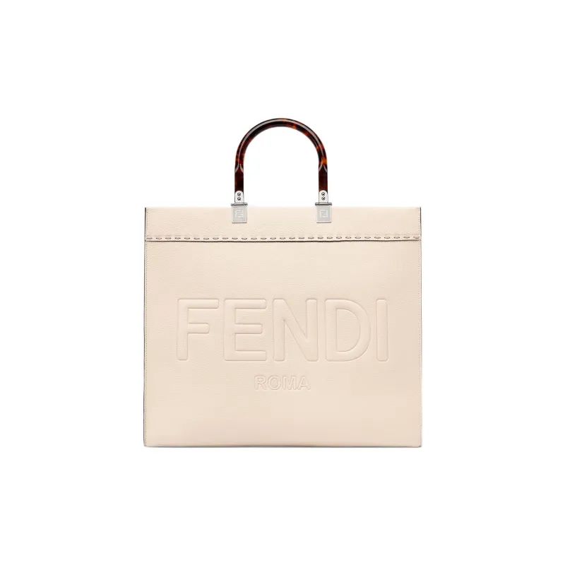FENDI Sunshine Calfskin Tote Bag Shopping Bag Shoulder Bag Crossbody Bag Handbags Medium Size Women's Pink-0
