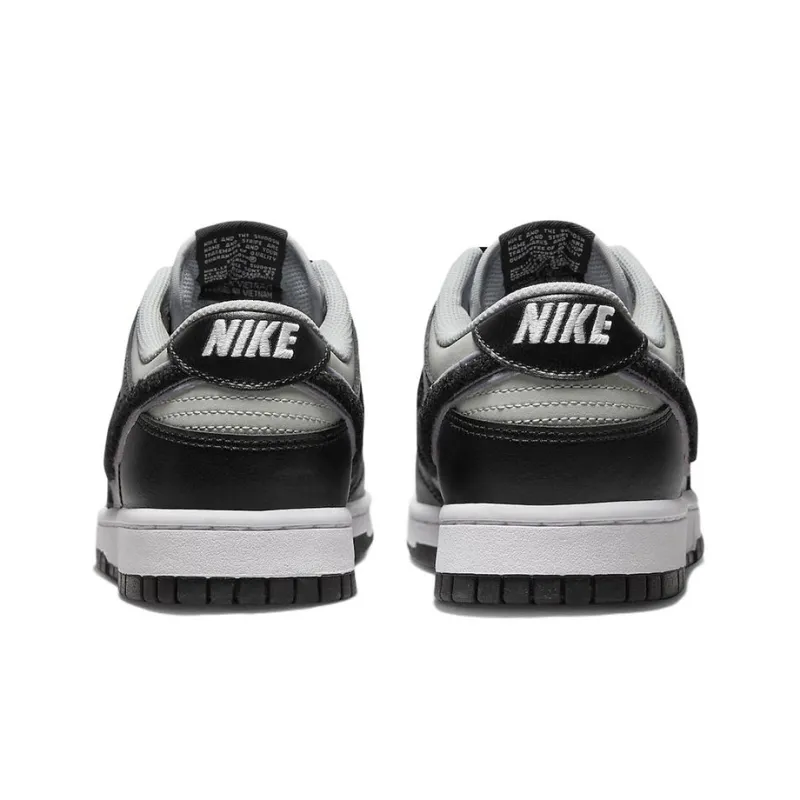 Nike Dunk Low Chenille Swoosh Black Grey-4