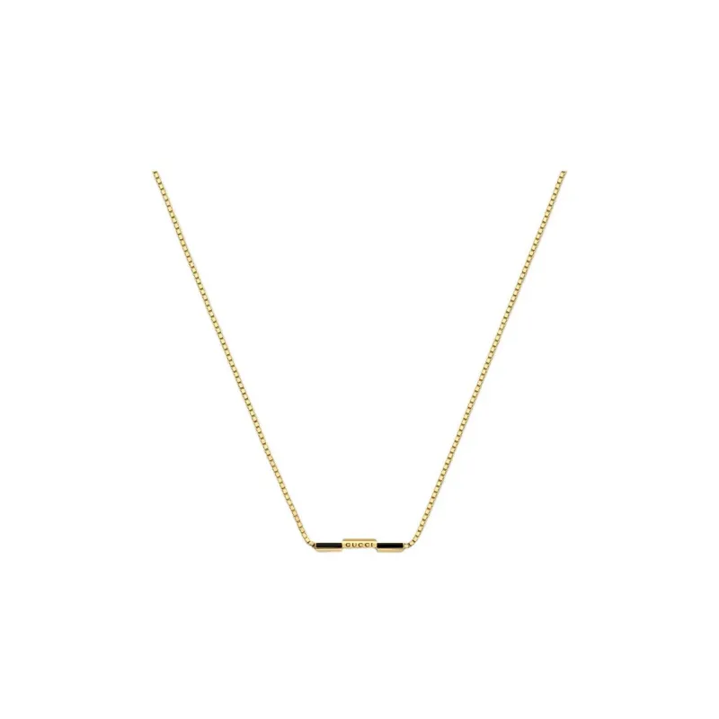 GUCCI Link To Love Series Necklaces Women's Black/Gold-0