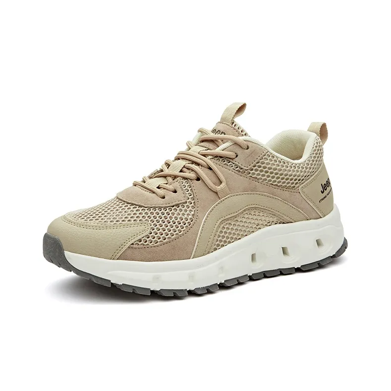 Jeep Cushioning Rebound Abrasion Resistant Lightweight Breathable Slip Resistant Low Top Casual Shoes Men's Sand-3