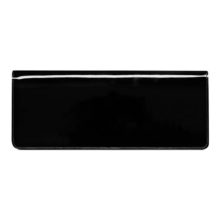 SAINT LAURENT Patent Leather Clutch Men's Black-2