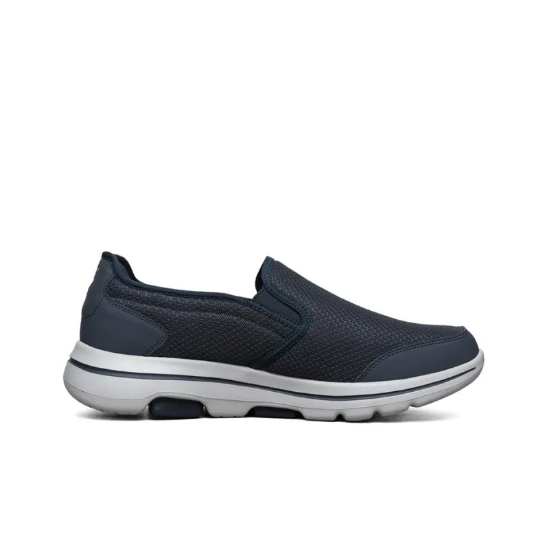 Skechers Go Walk 5 Cushioned Anti Slip And Wear Resistant Lightweight Low Top Casual Shoes Men's Dark Blue White-1