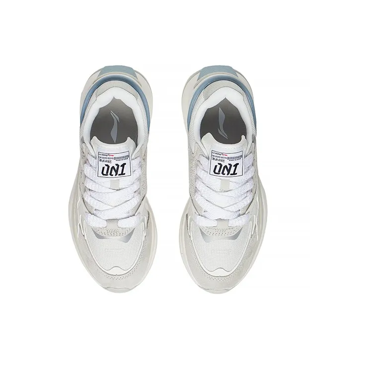 LiNing 001 Innocence V2 Cushioning Anti-Slip And Wear-Resistant Low-Top Sports Casual Shoes Women's White Blue-3