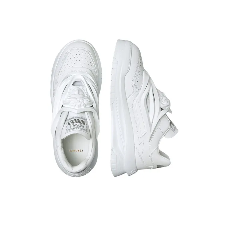 VERSACE Odissea Caged Rubber Medusa White Women's-3