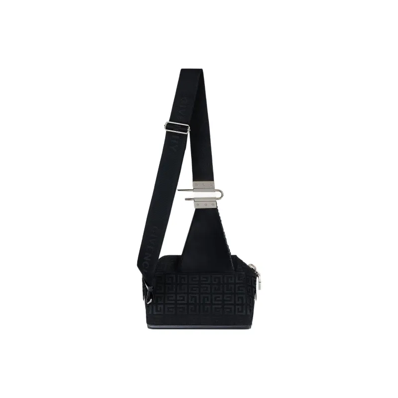 Givenchy Bag Collection Canvas With Cow Leather Sling Bag, Crossbody Bag Small Size Men's Black-1