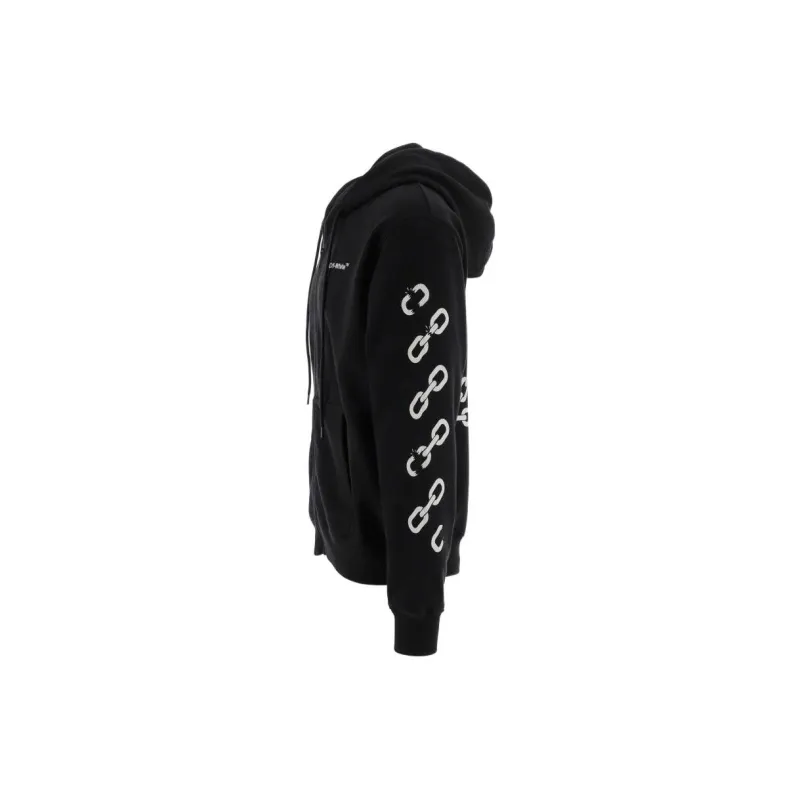 OFF WHITE Chain Arrow Slim Zip Hoodie-2