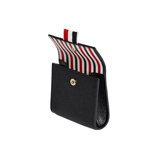 THOM BROWNE· Leather Coin Purses Wallets Large Size Men's Black-2