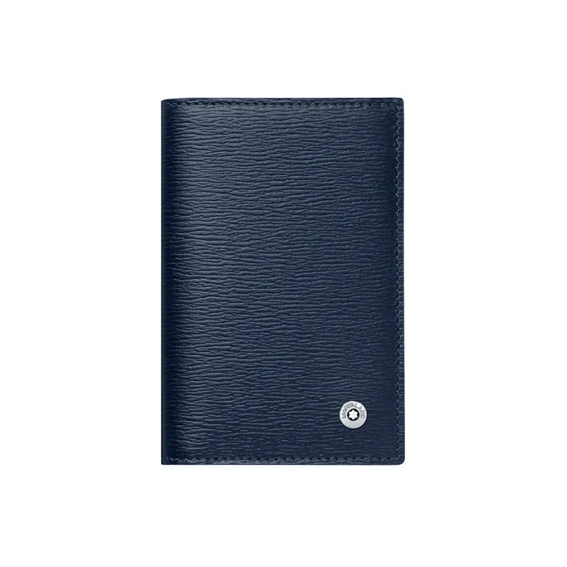 MONTBLANC Cow Leather Wallet Men's Blue-0