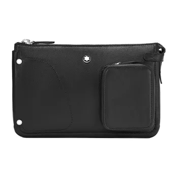 MONTBLANC Meisterstuck Grain Calfskin Sling Bag, Fanny Pack Men's Black