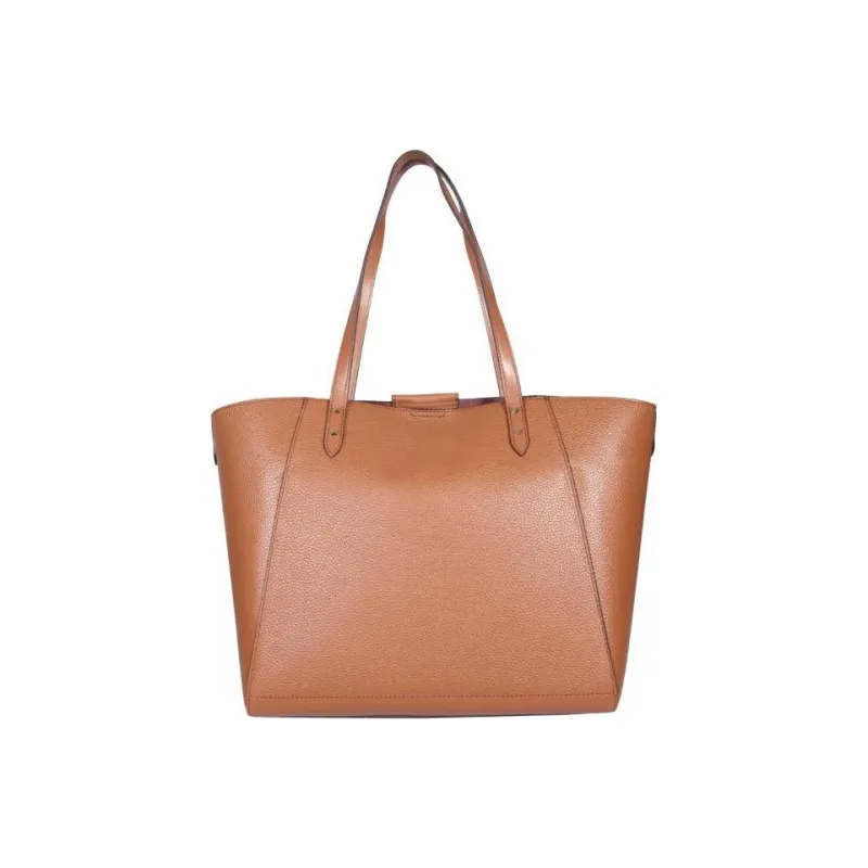 MICHAEL KORS Karlie Leather Tote Bag, Shopping Bag, Shoulder Bag, Handbag Large Size Women's Light Umber-2