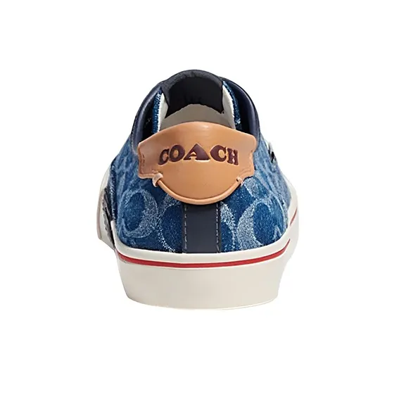COACH Low Top Stylish Skateboarding Shoes Women's Blue-3