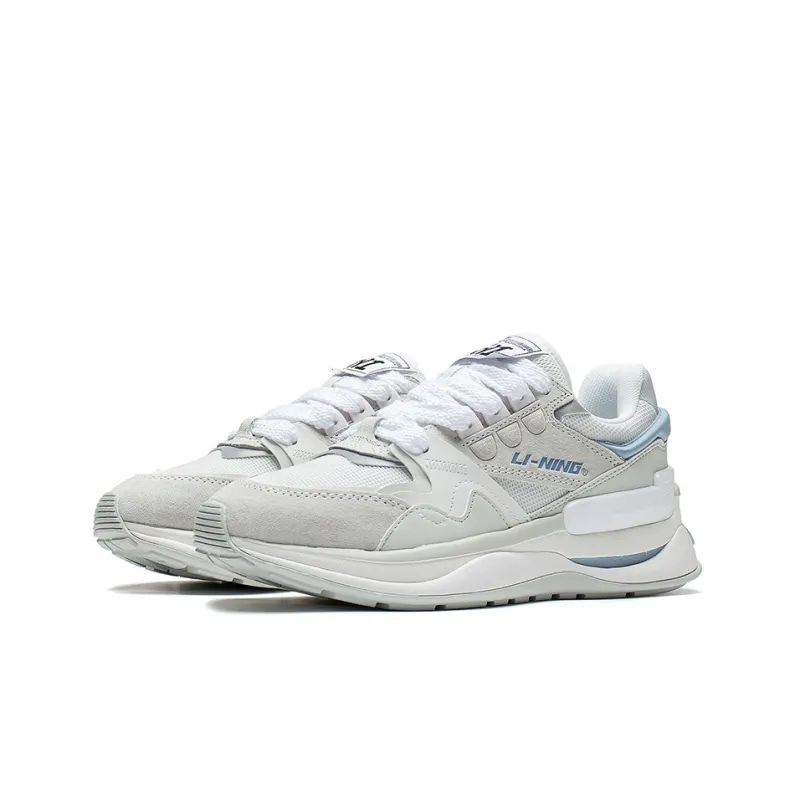 LiNing 001 Innocence V2 Cushioning Anti-Slip And Wear-Resistant Low-Top Sports Casual Shoes Women's White Blue-2