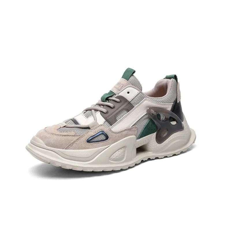 Jeep Cushioning Rebound Height Increasing Abrasion Resistant Lightweight Slip Resistant Low Top Casual Shoes Men's Sand-2