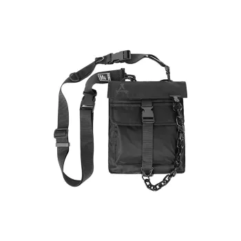 KONADCT Polyester Biker Bag, Shoulder Bag Regular Unisex Black