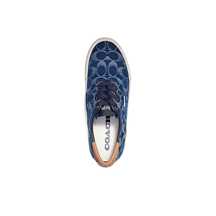 COACH Low Top Stylish Skateboarding Shoes Women's Blue-2