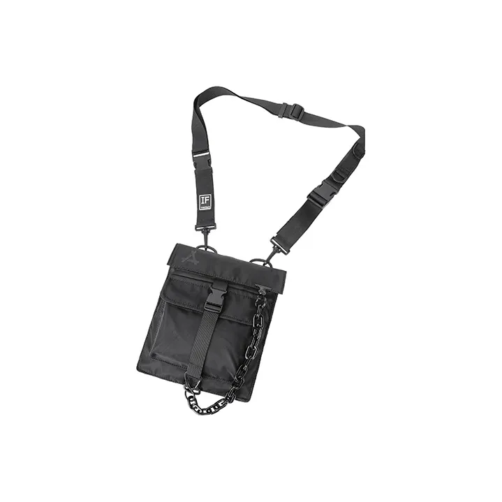 KONADCT Polyester Biker Bag, Shoulder Bag Regular Unisex Black-2