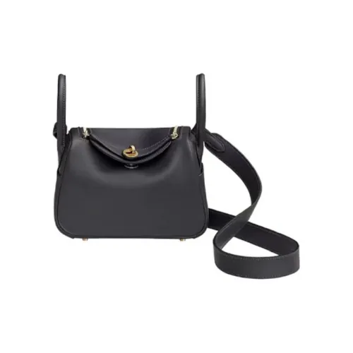 HERMES Lindy Calfskin Handbags Shoulder Bag Crossbody Bag Mini Women's 76 Bleu Indigo Indigo