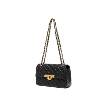 Miss Kung Sheepskin Chain Bag Shoulder Bag Medium Size Women's Black
