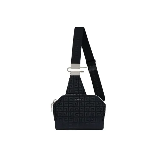 Givenchy Bag Collection Canvas With Cow Leather Sling Bag, Crossbody Bag Small Size Men's Black