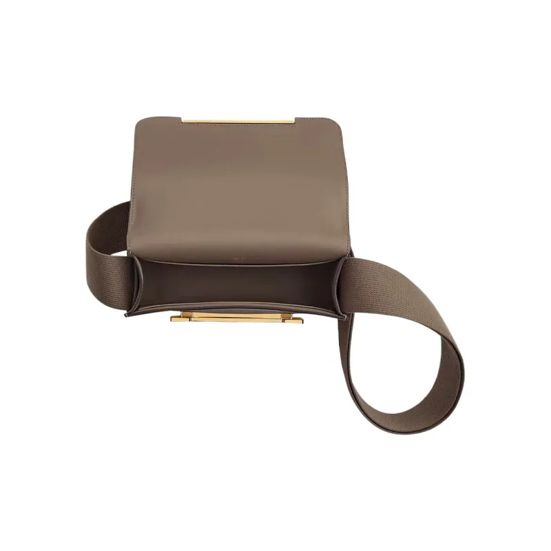 HERMES Geta Goatskin Wooden Sandal Bag, Crossbody Bag, Shoulder Bag Women's Elephant Gray-2