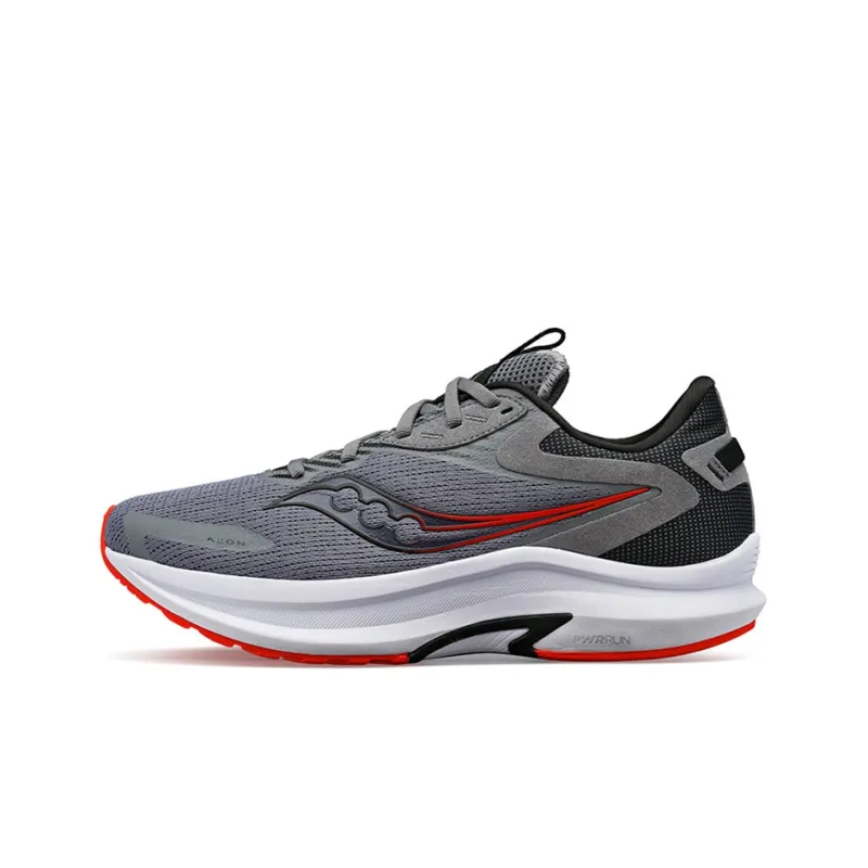 Saucony Axon 2 Running Shoes Men Low-Top Gray/White/Red-0