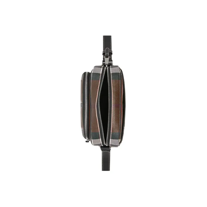 Burberry Calfskin Shoulder Bag Crossbody Bag Regular Men's Dark Birch Brown/White-4