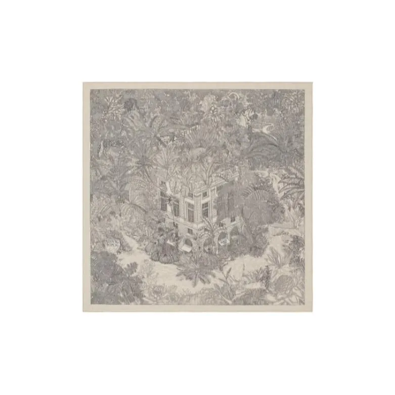 HERMES Silk Scarves Women's Natural/Gray-0