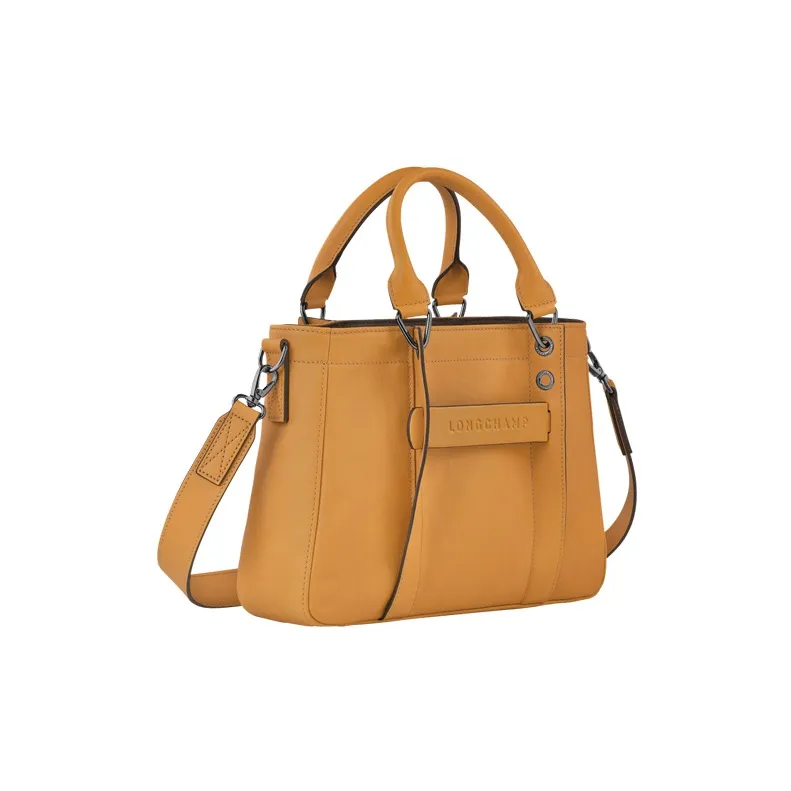 LONGCHAMP Calfskin With Sheepskin Accents Shoulder Bag Crossbody Bag Handbag Small Size Women's Light Yellow Umber-1