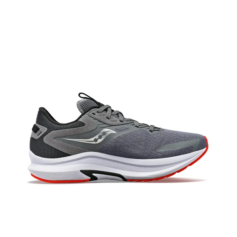 Saucony Axon 2 Running Shoes Men Low-Top Gray/White/Red-1
