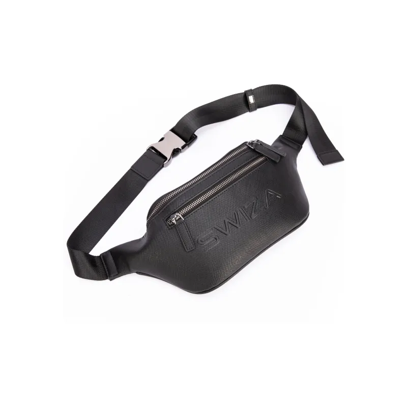 SWIZA PVC Fitness Cycling Shoulder Bag Crossbody Bag Fanny Pack Regular Men's Black-2