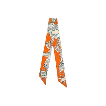 HERMES Odyssey Silk Twill Scarf Silk Scarves Women's