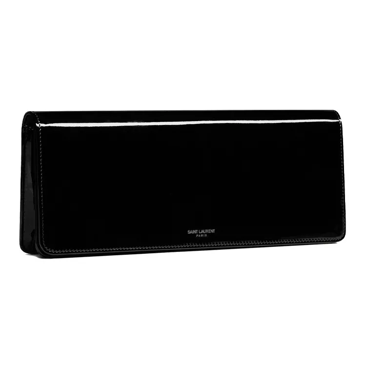 SAINT LAURENT Patent Leather Clutch Men's Black-1