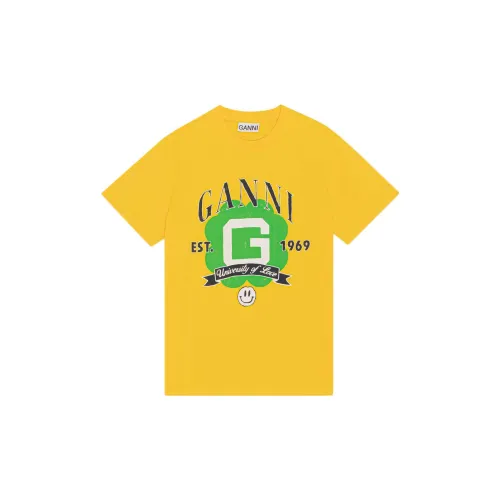 GANNI University Of Love Series T-Shirts Women's Lemon