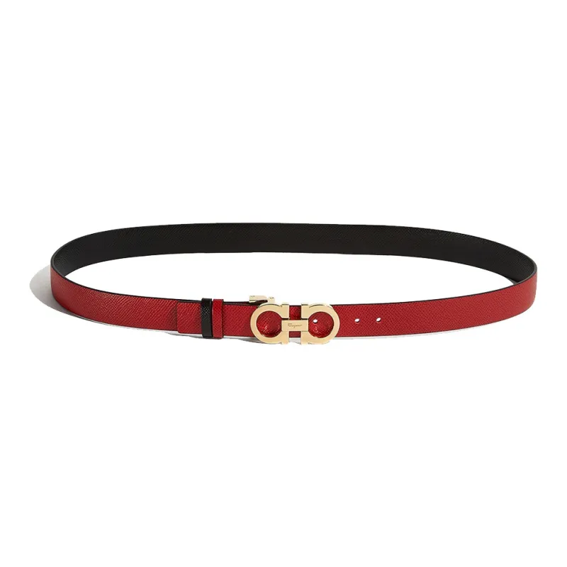 FERRAGAMO Cow Leather Leather Belts Women's Width 2.5cm-0