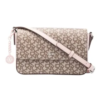 DKNY Leather Crossbody Bag Shoulder Bag Women's Light Brown