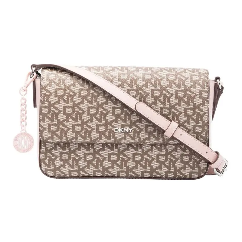 DKNY Leather Crossbody Bag Shoulder Bag Women's Light Brown-0