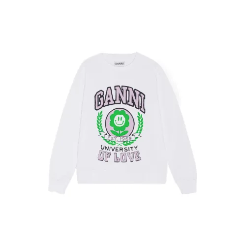 GANNI University Of Love Series Sweatshirts Women's White