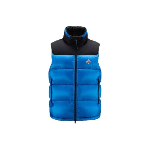 Moncler Vests Men Bright Blue