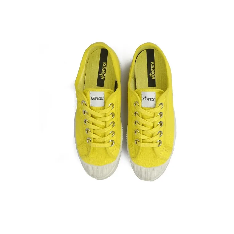 Novesta Canvas Shoes Unisex Low-Top Yellow-2